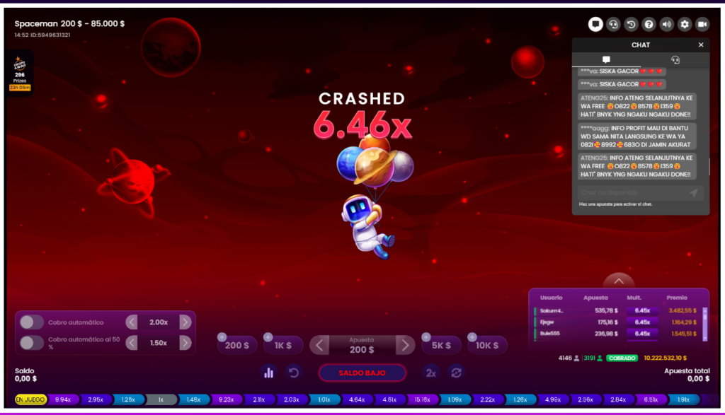 Juego de Casino Spaceman