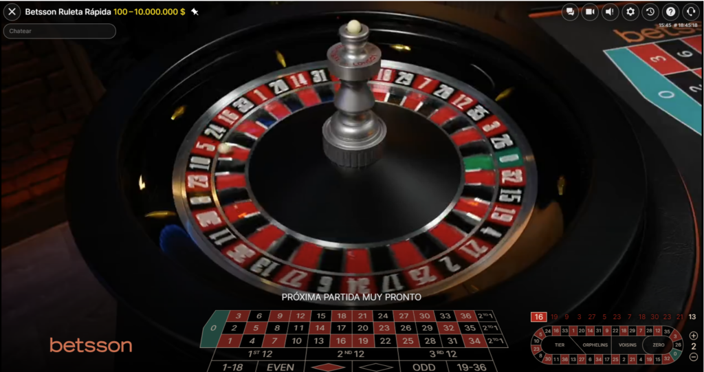 Betsson Ruleta Rápida