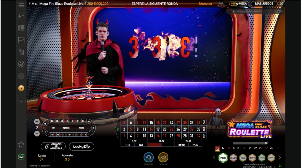 Mega Fire Blaze Ruleta